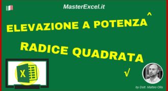 Come si scrive la radice quadrata in excel