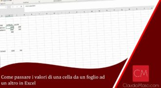 Come collegare una cella di excel ad un altro foglio