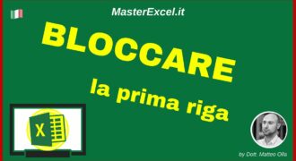 Come bloccare la prima linea excel