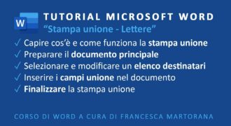 Come si usa stampa unione di word