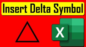 Come inserire il simbolo delta in excel