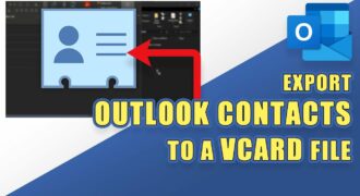 Come esportare contatti outlook in vcard