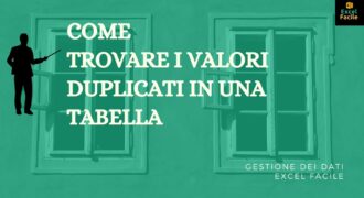 Come trovare valori duplicati su excel