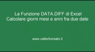 Come calcolare I giorni da una data all’altra su excel