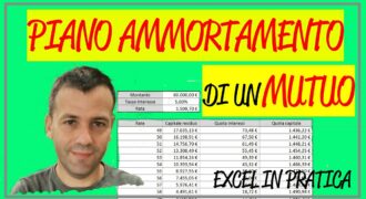 Come si calcola il piano di ammortamento di un prestito excel