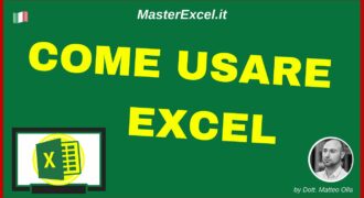 Come si usa il programma microsoft excel