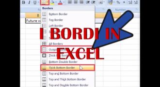 Come inserire I bordi in excel