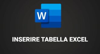 Come incollare file excel su word