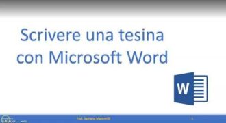 Come scrivere una tesina con word